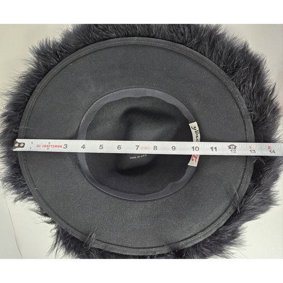 Vintage Deborah New York Black Funeral Fashion Hat Made In USA - Picture 9 of 9